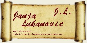 Janja Lukanović vizit kartica